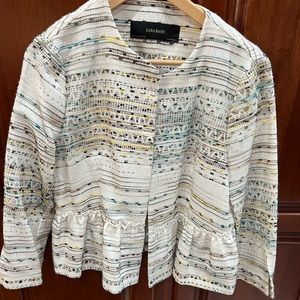 ZARA STRUCTURED PEPLUM JACKET | XL